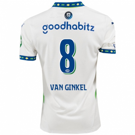 Kandiny Férfi Marco Van Ginkel #8 Fehér Sötétkék Harmadik Számú Jersey 2024/25 Mez Póló Ing