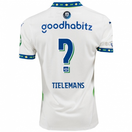 Kandiny Férfi Mathijs Tielemans #0 Fehér Sötétkék Harmadik Számú Jersey 2024/25 Mez Póló Ing