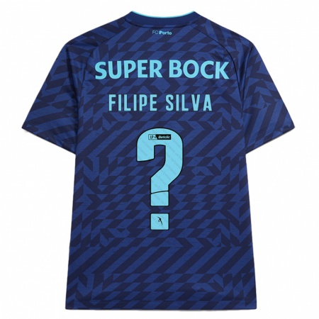 Kandiny Férfi Filipe Silva #0 Sötétkék Harmadik Számú Jersey 2024/25 Mez Póló Ing