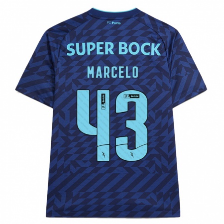 Kandiny Férfi Joao Marcelo #43 Sötétkék Harmadik Számú Jersey 2024/25 Mez Póló Ing