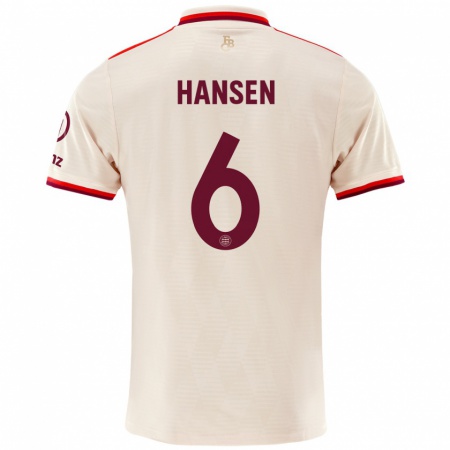 Kandiny Férfi Tuva Hansen #6 Vászon Harmadik Számú Jersey 2024/25 Mez Póló Ing