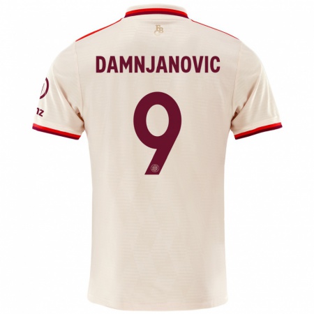 Kandiny Férfi Jovana Damnjanović #9 Vászon Harmadik Számú Jersey 2024/25 Mez Póló Ing