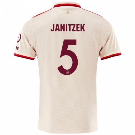 Kandiny Férfi Justin Janitzek #5 Vászon Harmadik Számú Jersey 2024/25 Mez Póló Ing