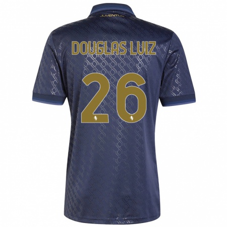 Kandiny Férfi Douglas Luiz #26 Sötétkék Harmadik Számú Jersey 2024/25 Mez Póló Ing