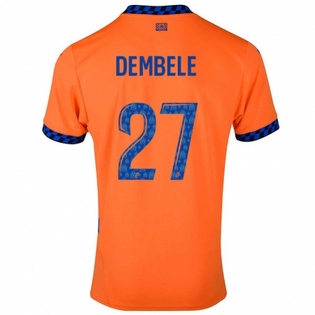 Kandiny Férfi Coumba Dembélé #27 Narancssárga Sötétkék Harmadik Számú Jersey 2024/25 Mez Póló Ing