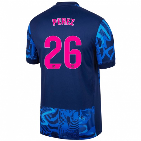 Kandiny Férfi Xenia Perez #26 Királykék Harmadik Számú Jersey 2024/25 Mez Póló Ing