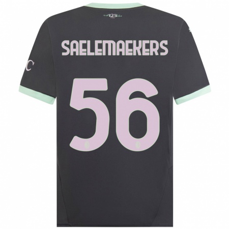 Kandiny Férfi Alexis Saelemaekers #56 Szürke Harmadik Számú Jersey 2024/25 Mez Póló Ing