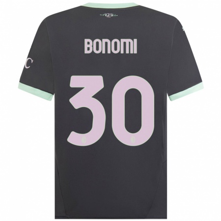 Kandiny Férfi Alessandro Bonomi #30 Szürke Harmadik Számú Jersey 2024/25 Mez Póló Ing