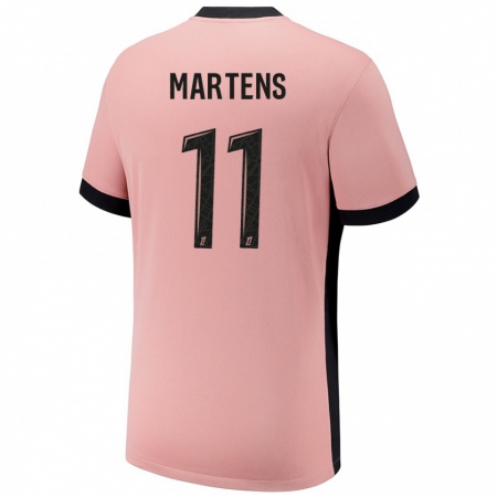 Kandiny Férfi Lieke Martens #11 Rozsda Rózsaszín Harmadik Számú Jersey 2024/25 Mez Póló Ing