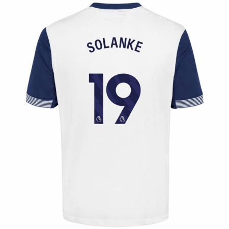 Kandiny Női Dominic Solanke #19 Fehér Kék Hazai Jersey 2024/25 Mez Póló Ing