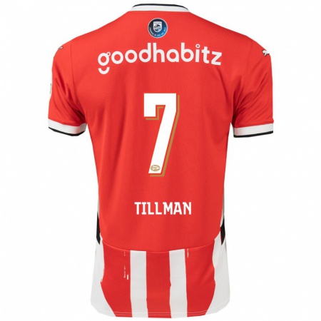 Kandiny Női Malik Tillman #7 Piros Fehér Hazai Jersey 2024/25 Mez Póló Ing