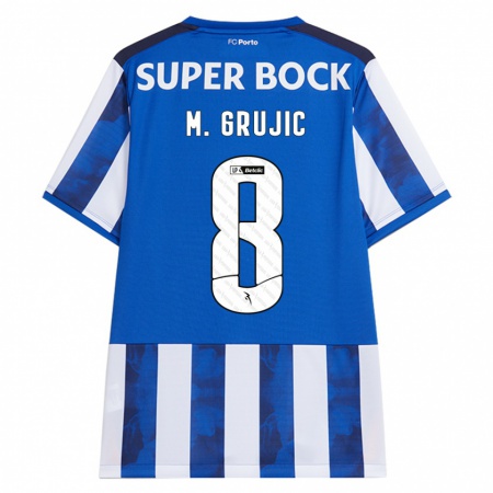 Kandiny Női Marko Grujic #8 Kék Fehér Hazai Jersey 2024/25 Mez Póló Ing