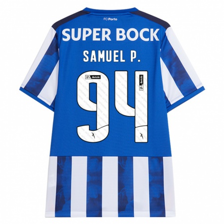 Kandiny Női Samuel Portugal #94 Kék Fehér Hazai Jersey 2024/25 Mez Póló Ing