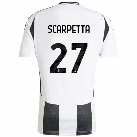 Kandiny Női Jacopo Scarpetta #27 Fehér Fekete Hazai Jersey 2024/25 Mez Póló Ing