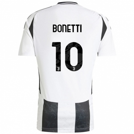 Kandiny Női Andrea Bonetti #10 Fehér Fekete Hazai Jersey 2024/25 Mez Póló Ing