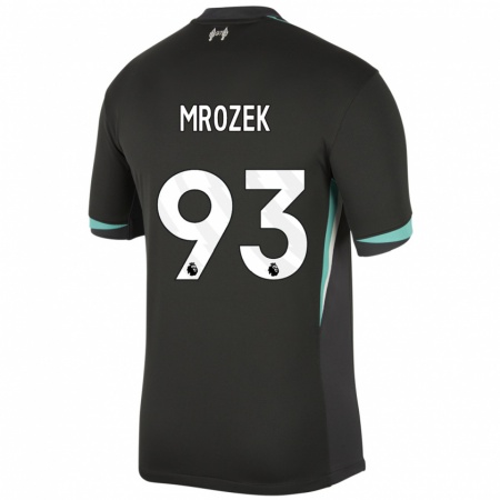 Kandiny Női Fabian Mrozek #93 Fekete Antracit Fehér Idegenbeli Jersey 2024/25 Mez Póló Ing