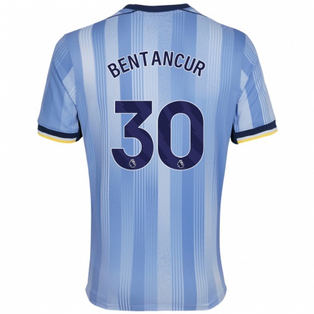 Kandiny Női Rodrigo Bentancur #30 Világoskék Idegenbeli Jersey 2024/25 Mez Póló Ing