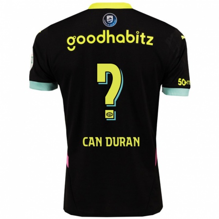 Kandiny Női Emre Can Duran #0 Fekete Sárga Idegenbeli Jersey 2024/25 Mez Póló Ing