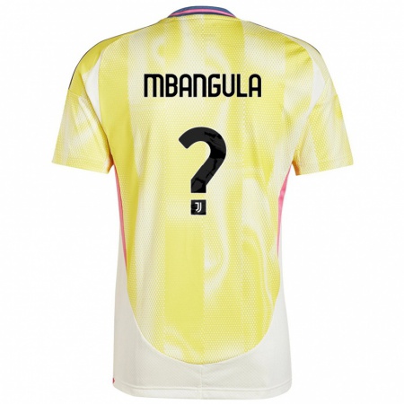 Kandiny Női Samuel Mbangula #0 Napsárga Idegenbeli Jersey 2024/25 Mez Póló Ing