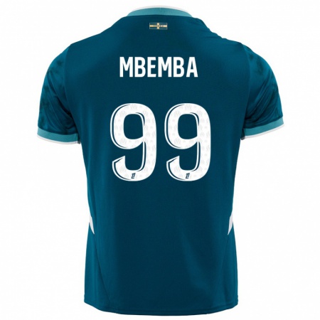 Kandiny Női Chancel Mbemba #99 Türkizkék Idegenbeli Jersey 2024/25 Mez Póló Ing