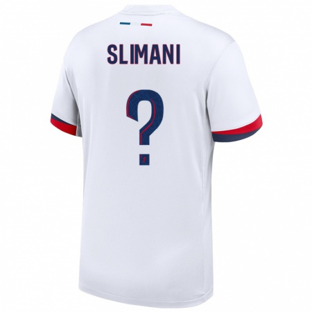 Kandiny Női Yacine Slimani #0 Fehér Kék Piros Idegenbeli Jersey 2024/25 Mez Póló Ing