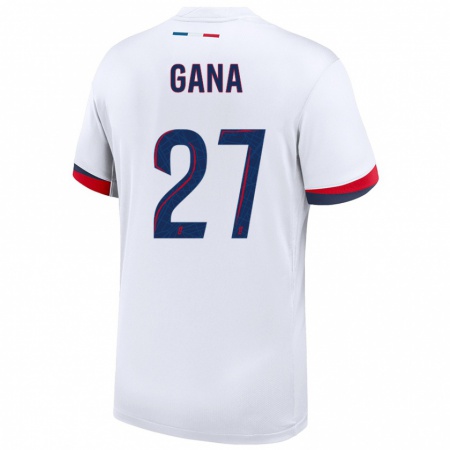 Kandiny Női Idrissa Gana Gueye #27 Fehér Kék Piros Idegenbeli Jersey 2024/25 Mez Póló Ing