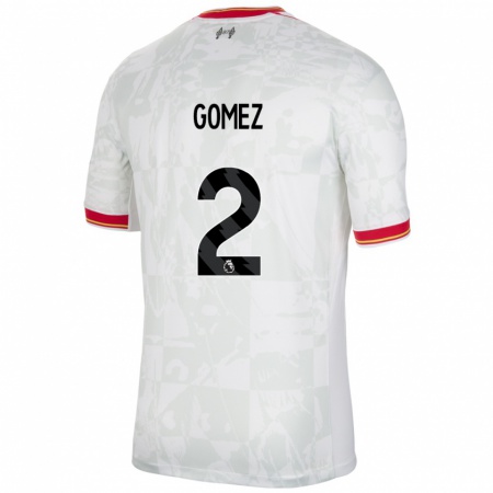 Kandiny Női Joe Gomez #2 Fehér Piros Fekete Harmadik Számú Jersey 2024/25 Mez Póló Ing