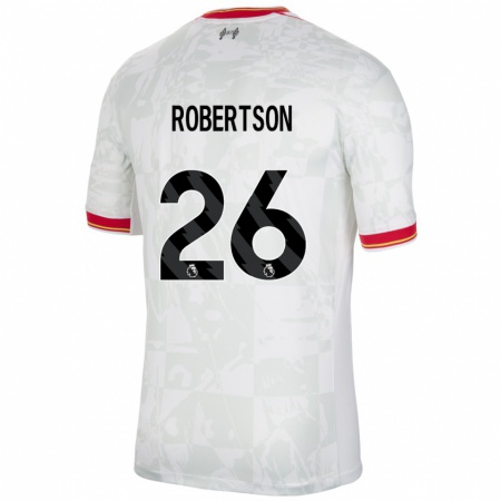 Kandiny Női Andrew Robertson #26 Fehér Piros Fekete Harmadik Számú Jersey 2024/25 Mez Póló Ing