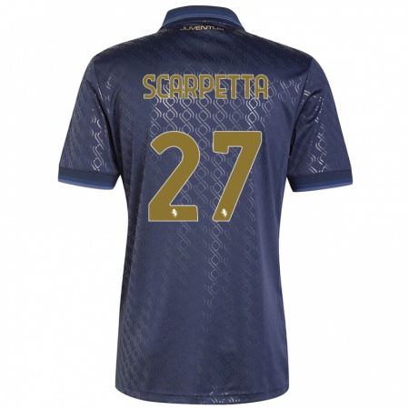 Kandiny Női Jacopo Scarpetta #27 Sötétkék Harmadik Számú Jersey 2024/25 Mez Póló Ing