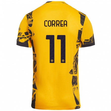 Kandiny Női Joaquín Correa #11 Arany Fekete Harmadik Számú Jersey 2024/25 Mez Póló Ing