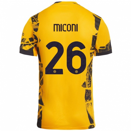 Kandiny Női Riccardo Miconi #26 Arany Fekete Harmadik Számú Jersey 2024/25 Mez Póló Ing