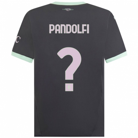 Kandiny Női Fabio Pandolfi #0 Szürke Harmadik Számú Jersey 2024/25 Mez Póló Ing