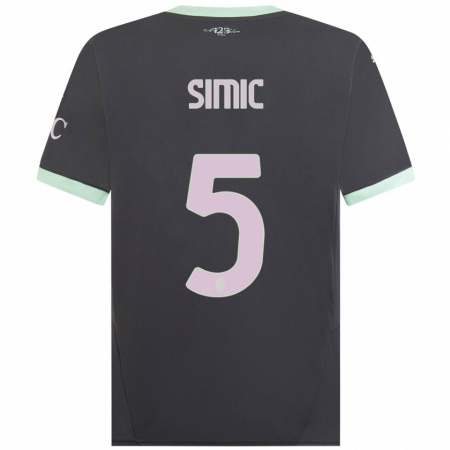 Kandiny Női Jan-Carlo Simic #5 Szürke Harmadik Számú Jersey 2024/25 Mez Póló Ing