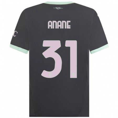 Kandiny Női Emmanuel Anane #31 Szürke Harmadik Számú Jersey 2024/25 Mez Póló Ing