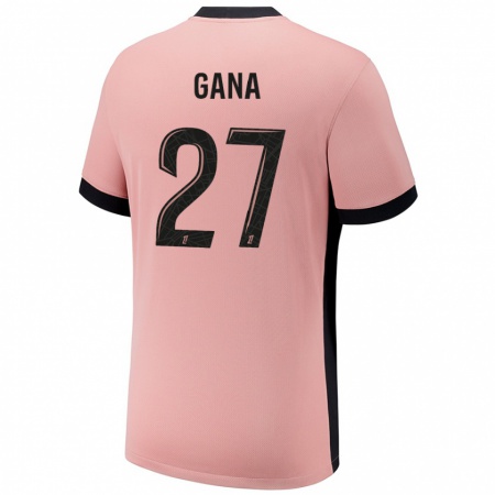 Kandiny Női Idrissa Gana Gueye #27 Rozsda Rózsaszín Harmadik Számú Jersey 2024/25 Mez Póló Ing