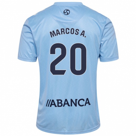 Kandiny Gyermek Marcos Alonso #20 Kék Piros Hazai Jersey 2024/25 Mez Póló Ing