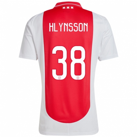 Kandiny Gyermek Kristian Hlynsson #38 Piros Fehér Hazai Jersey 2024/25 Mez Póló Ing