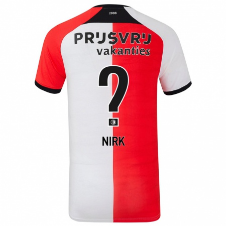 Kandiny Gyermek Jeremiah Nirk #0 Piros Fehér Hazai Jersey 2024/25 Mez Póló Ing