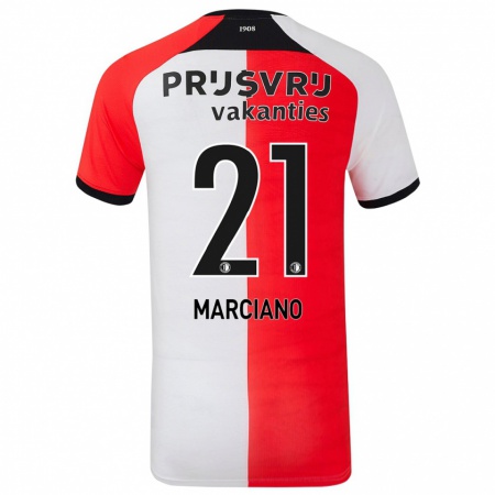 Kandiny Gyermek Ofir Marciano #21 Piros Fehér Hazai Jersey 2024/25 Mez Póló Ing