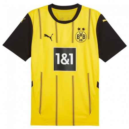 Kandiny Gyermek Marco Reus #11 Sárga Fekete Hazai Jersey 2024/25 Mez Póló Ing