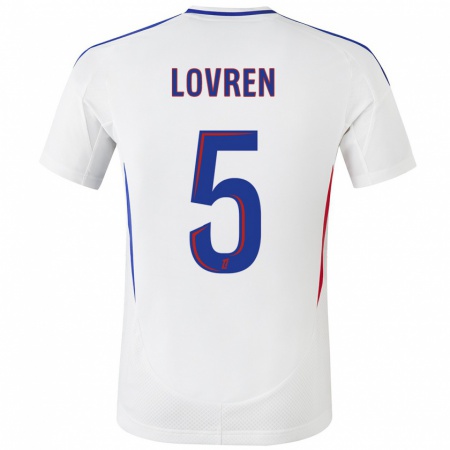 Kandiny Gyermek Dejan Lovren #5 Fehér Kék Hazai Jersey 2024/25 Mez Póló Ing