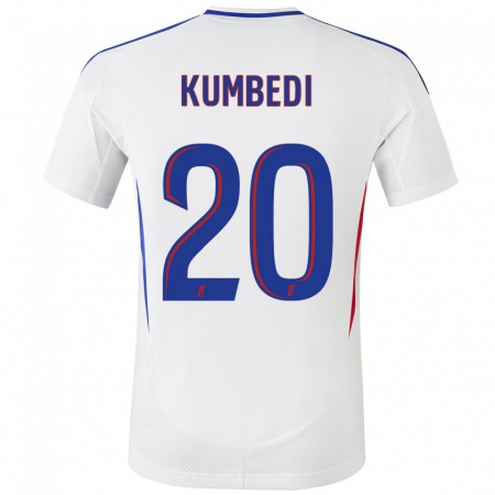 Kandiny Gyermek Saël Kumbedi #20 Fehér Kék Hazai Jersey 2024/25 Mez Póló Ing