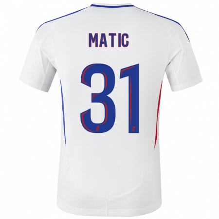 Kandiny Gyermek Nemanja Matic #31 Fehér Kék Hazai Jersey 2024/25 Mez Póló Ing