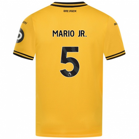 Kandiny Gyermek Mario Lemina #5 Sárga Hazai Jersey 2024/25 Mez Póló Ing