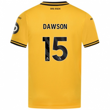 Kandiny Gyermek Craig Dawson #15 Sárga Hazai Jersey 2024/25 Mez Póló Ing