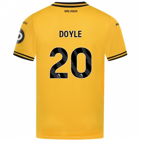 Kandiny Gyermek Tommy Doyle #20 Sárga Hazai Jersey 2024/25 Mez Póló Ing