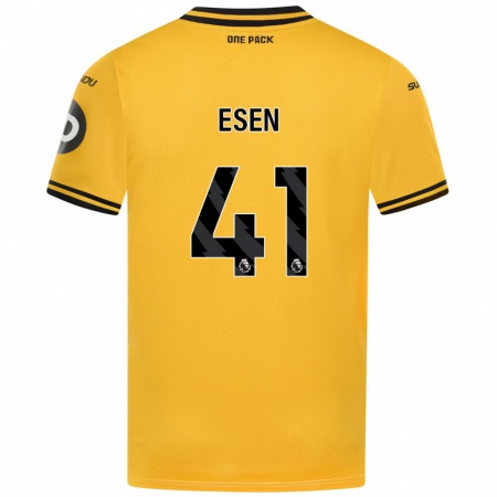 Kandiny Gyermek Josh Esen #41 Sárga Hazai Jersey 2024/25 Mez Póló Ing