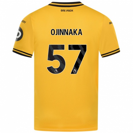 Kandiny Gyermek Temple Ojinnaka #57 Sárga Hazai Jersey 2024/25 Mez Póló Ing