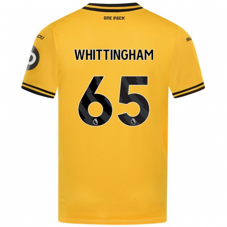 Kandiny Gyermek Matthew Whittingham #65 Sárga Hazai Jersey 2024/25 Mez Póló Ing