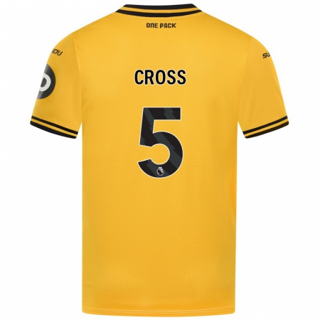 Kandiny Gyermek Emma Cross #5 Sárga Hazai Jersey 2024/25 Mez Póló Ing